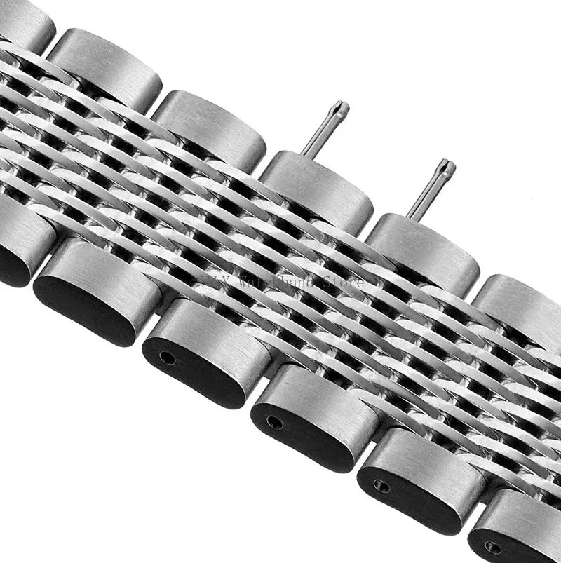 Cinturino per orologio subacqueo con chiusura deployante solida, maglia in acciaio inossidabile, spazzolato e lucidato, cinturini business, 18/20/22/24 mm