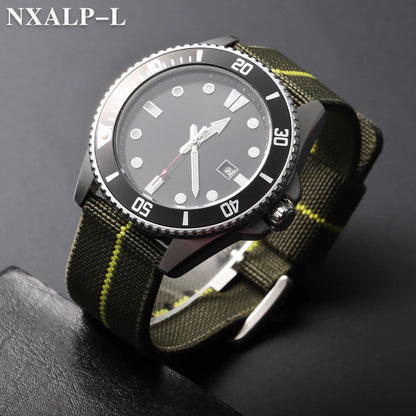 18mm 20mm 22mm 24mm Nylon Elastic Watch Strap Army Woven For Seiko Bracelet Military Sport Watch Band For Men Quick Release