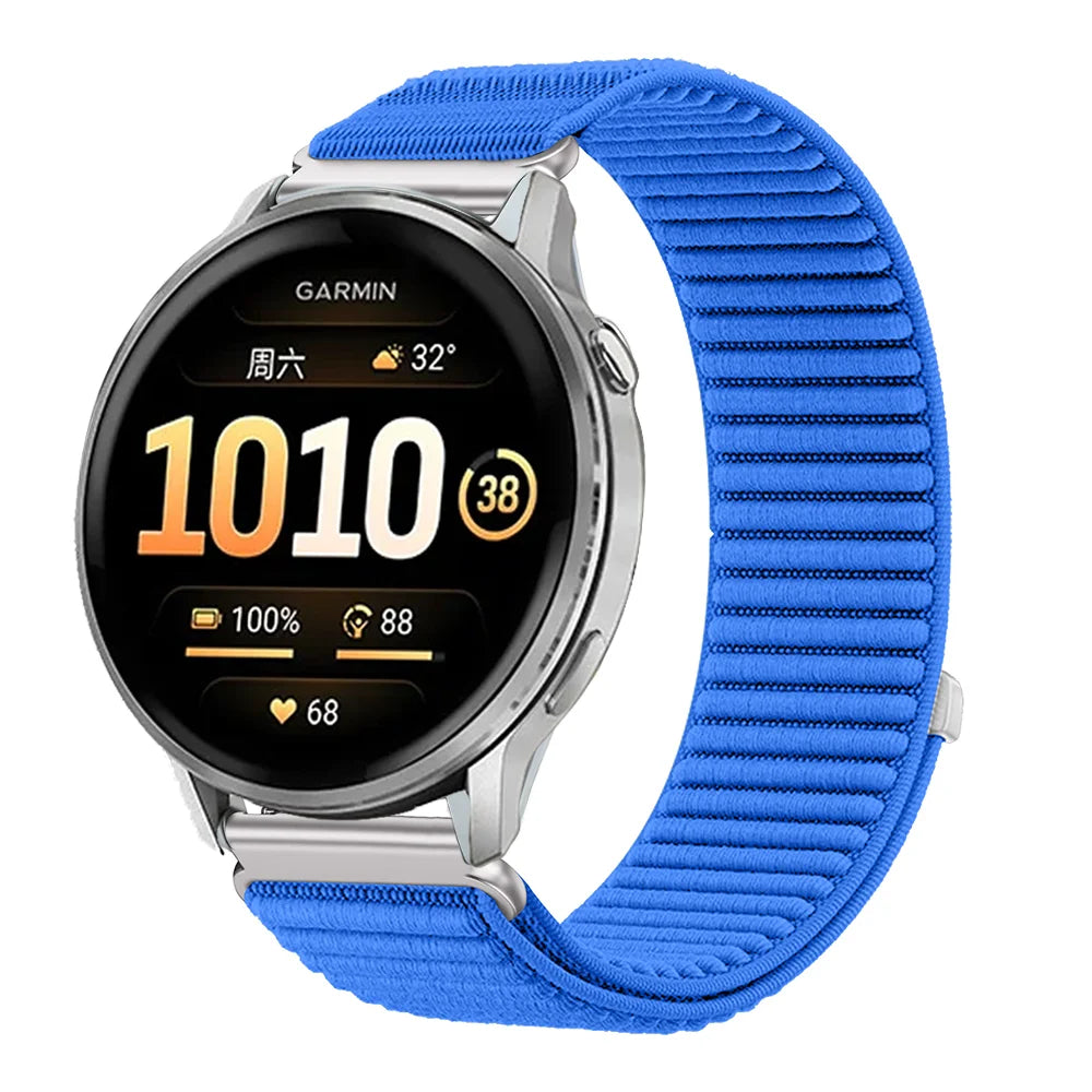 Cinturino in nylon da 20 mm 22 mm per Garmin Forerunner 255 265 970 165 55/Active 6 5, Correa Garmin Venu 4 3 45 mm/Vivoactive 5