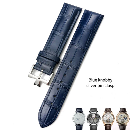 Bracelet de montre en cuir véritable de vache, 19mm, 20mm, 21mm, 22mm, adapté pour Vacheron Constantin, bracelet de montre en cuir de veau crocodile, noir et marron