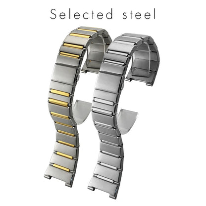 Bracelet de montre en acier inoxydable, 17mm 24mm, adapté à Omega Constellation Manhattan 131.20.28 131.30.41, série Double Eagle