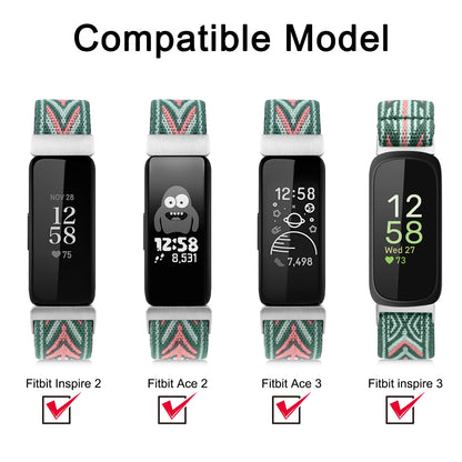 Bracelet en Nylon élastique pour Fitbit Inspire 3/inspire 2, Bracelet réglable pour Fitbit Ace 2 3, remplacement de Bracelet de montre
