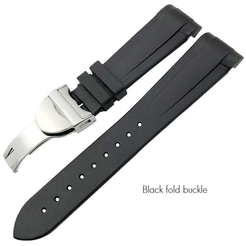 Каучуковый ремешок для часов, 20 мм 22 мм, для Tudor Black Bay PELAGOS, высокое качество, черный, синий, красный, силикон, раскладывающаяся застежка