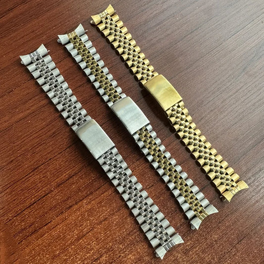 Bracciale per orologio Rolex DATEJUST in metallo massiccio, bracciale Jubilee Business con estremità curva in acciaio inossidabile 17mm18mm19mm20mm21mm22