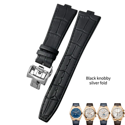 Remplacement du bracelet de montre en cuir de vachette véritable pour homme, VachAnderConstantin, cuir de veau d'outre-mer, noir, bleu, marron, bracelet, 25mm x 9mm