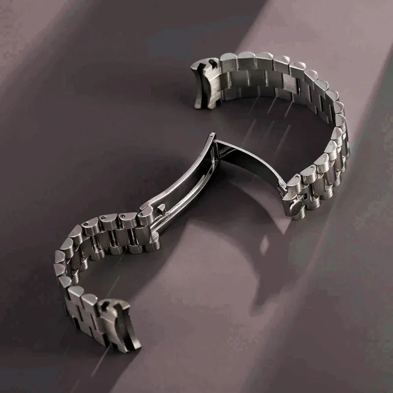 Bracelet de montre 20mm, extrémité incurvée, adapté au bracelet de montre Rolex en acier inoxydable 316L, président en acier inoxydable massif