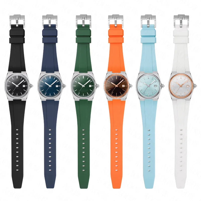 Bracelet en Silicone pour Tissot PRX, série 35MM/40MM, pour hommes et femmes, décontracté, mode, bracelet en caoutchouc de remplacement + outils à dégagement rapide