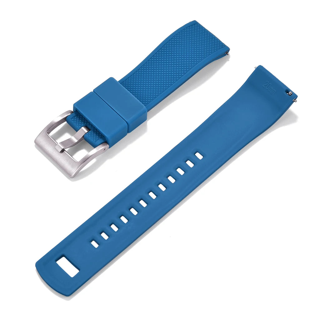 Nouveau bracelet de montre en Silicone Double couleurs personnalisé à dégagement rapide 20mm 22mm bracelet de montre doux Durable bracelets de montre de remplacement ceintures