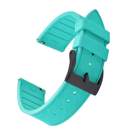 FKM Mosaic Rubber Watch Strap, 20mm 22mm, Quick Release, for Sport Diver, for Rolex Seiko Omega Cartier, Universal Belt