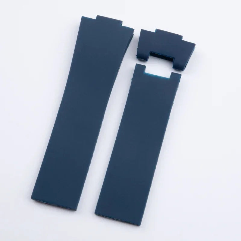 Cinturino per orologio in gomma di silicone morbido, impermeabile, nero, marrone, blu, per Ulysse Nardin, cinturino per orologio da immersione, 25x12mm