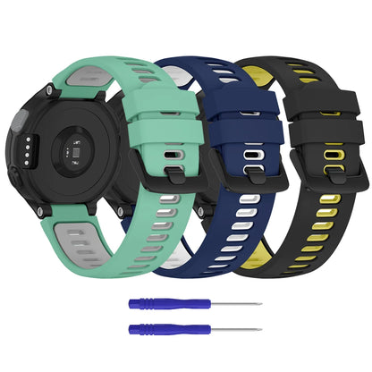 Bracelet en Silicone Double couleur pour Garmin Forerunner 235 220 620 630 735 735XT, Bracelet de Sport de remplacement