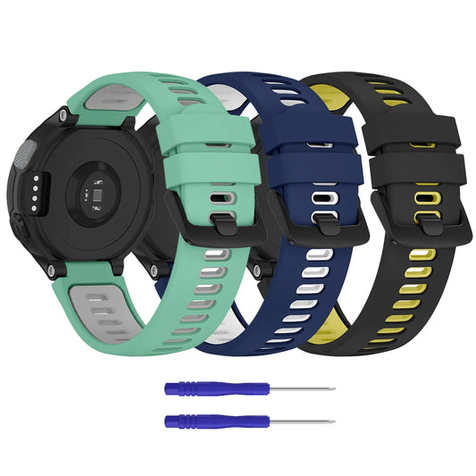 Garmin Forerunner 235 220 620 630 735 735XT 双色硅胶表带，运动替换表带