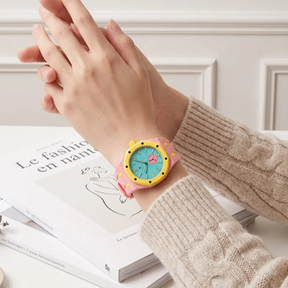 Swatch X Ap Royal Pop 懐中時計用ダブルスロットシリコンモディフィケーションキット、懐中時計を腕時計に変身させる一体型交換用ストラップ