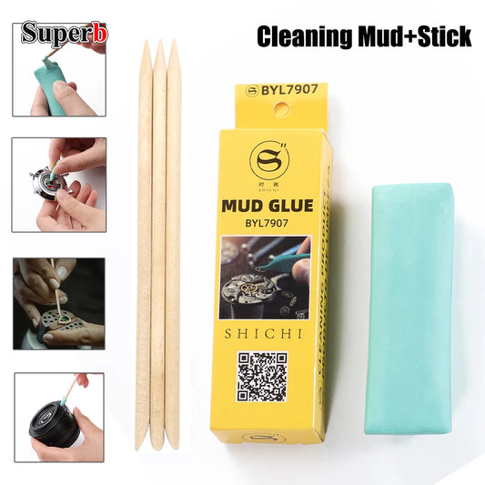 Rodico Professional Cleaning Putty for Watch Dials, Bergeon 6033 7033 Type, Green, Watchmakers Dust Remover Tool