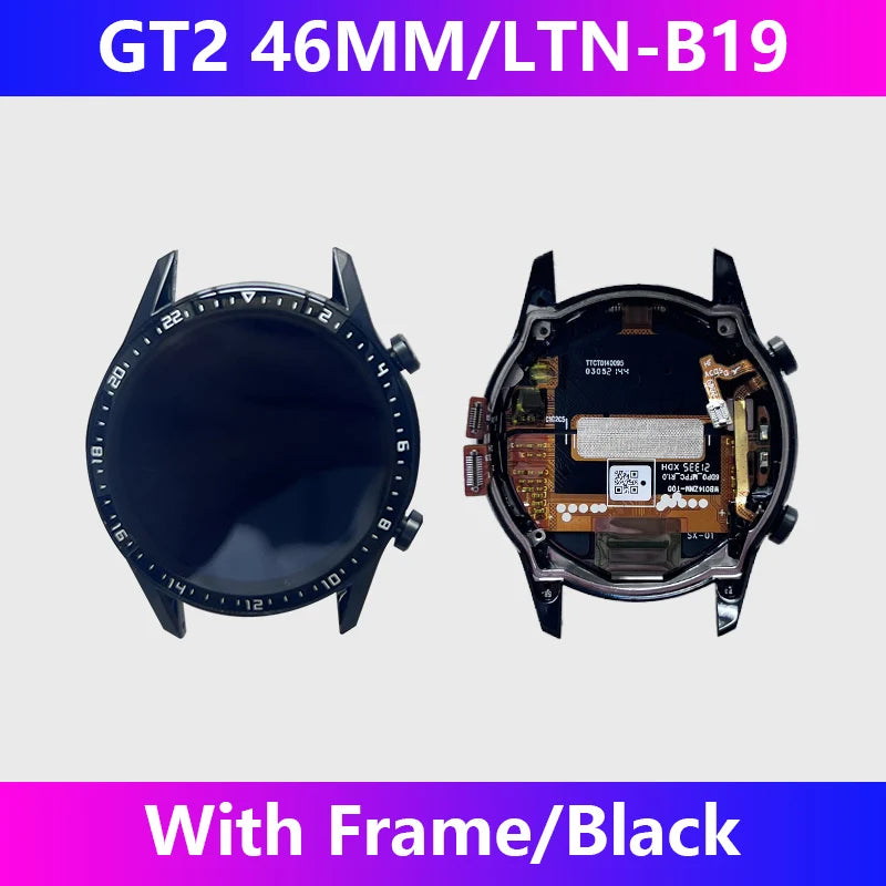 Pour Huawei GT2 assemblage d'écran avec cadre GT2 42/46MM écran de montre LTN-B19 écran d'affichage
