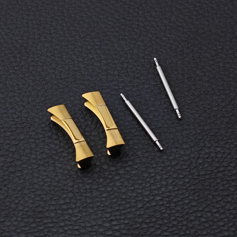 2 pièces 20mm extrémité incurvée lien Endlink pour bracelet de montre pour bracelet de montre bracelet en caoutchouc et en cuir connexion sans couture