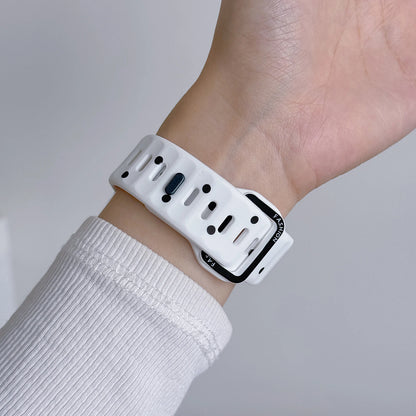 Irregular Silicone Strap for Apple Watch, 40mm 41mm 44mm 45mm 46mm 42mm, Correa, iWatch Series 11 10 9 8 7 SE Ultra