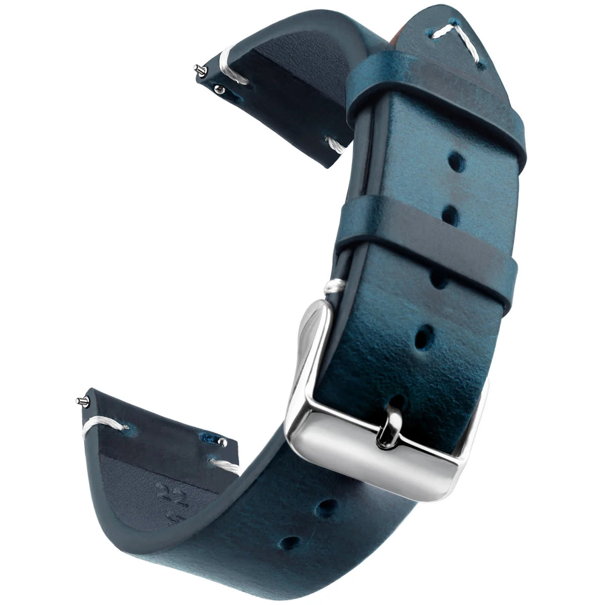Bracelet de montre en cuir véritable de cire, bracelets de montre à dégagement rapide 18mm/19mm/20mm/21mm/22mm/24m, pour Samsung, Seiko, Oris, montre citoyen