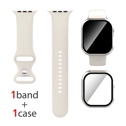 Lot de 2, pour Apple Watch : Étui + Bracelet + Protection d'écran compatible S1-S11/SE 38/40/41/Series 10-11 42mm/42/44/45/46/49mm