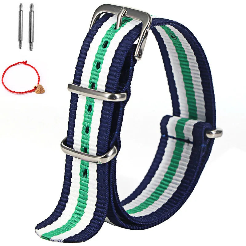 1 pz cinturino in nylon 16mm 18mm 20mm 22mm cinturino di ricambio per orologio sportivo militare in nylon spedizione gratuita
