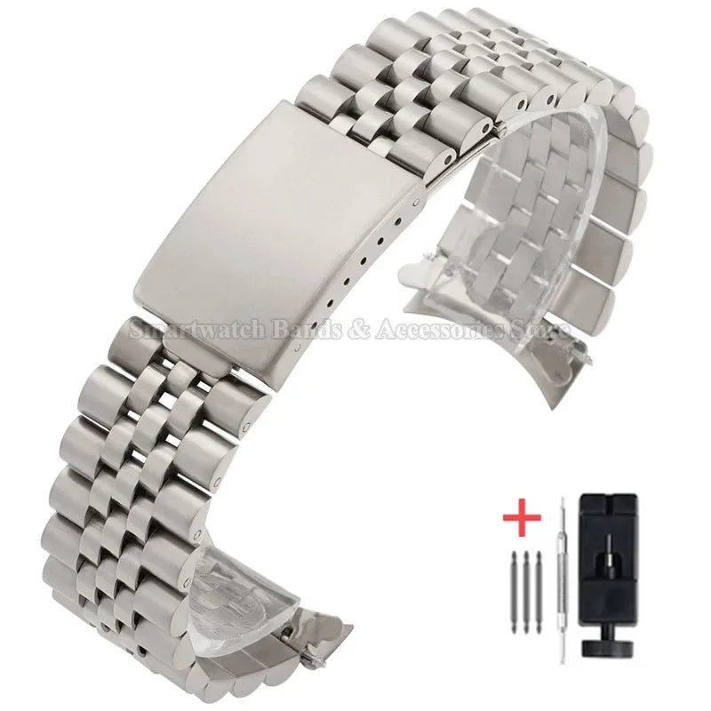 Bracelet de montre en métal à extrémité incurvée, 13/17/18/19/20/21/22mm, pour Rolex pour DATEJUST, Bracelet de luxe pour hommes jubilé
