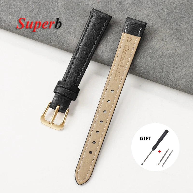 8mm 10mm 12mm 14mm 16mm 18mm 20mm 22mm PU Leather Watch Strap for Men Women Soft Leather Band Universal Sport Bracelet