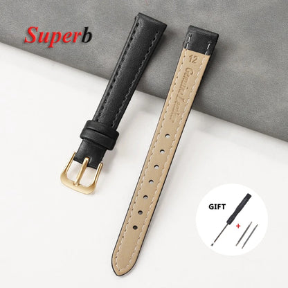 8mm 10mm 12mm 14mm 16mm 18mm 20mm 22mm PU Leather Watch Strap for Men Women Soft Leather Band Universal Sport Bracelet