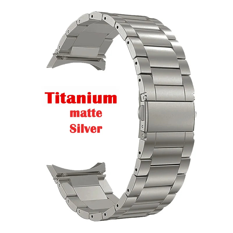 Titanium and Stainless Steel Bracelet, for Samsung Galaxy Watch 6 Classic 43 47mm 40/44mm, for Galaxy Watch 6 5 4, gapless