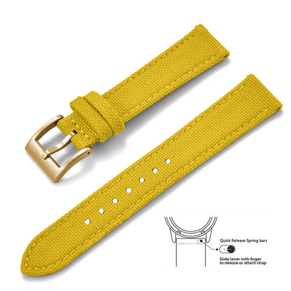 Bracelets en toile et Nylon en cuir, 18mm, 20mm, 22mm, à dégagement rapide, en tissu Vintage, pour montres Huawei Samsung