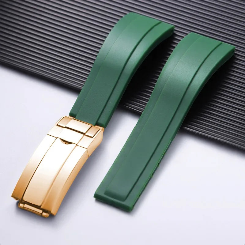 For Rolex 20mm Silicone Strap for Rolex Water Ghost Daytona Submariner, Rubber Silicone Watch Strap, Waterproof Bracelet