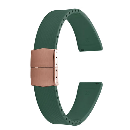 Cinturini per orologi in gomma Delugs CTS Fkm da 20 mm con fibbia a farfalla, 4 colori, texture unica, cinturino per orologi a sgancio rapido per orologi di marca