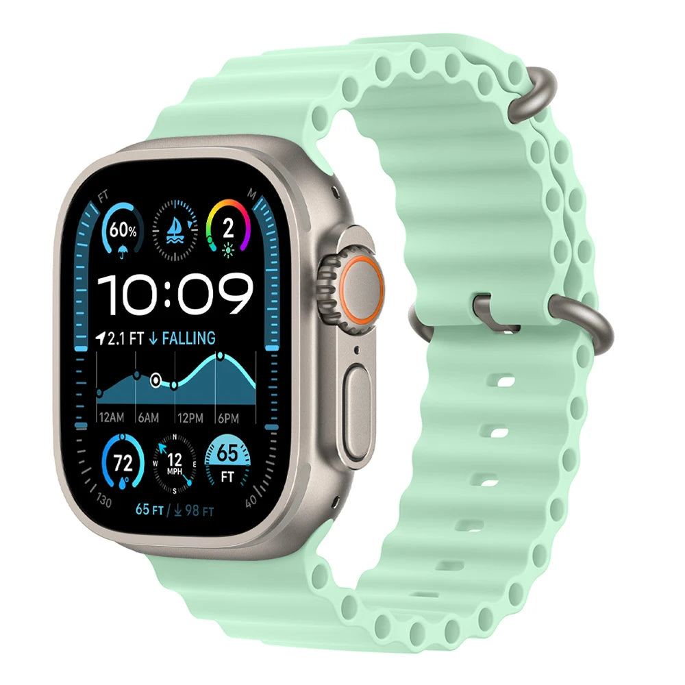 Bracelet Ocean pour Apple Watch Ultra 3 2, 49mm 46mm 44mm 40mm 45mm 41mm 42mm, Correa Bracelet iWatch Series 11 10 9 SE 8 7 6 5 4