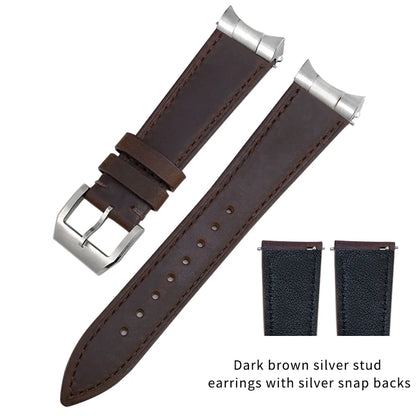 Genuine Leather Watch Strap Quick Release 22mm 20mm Cowhide Folding Buckle Watch Band for Tudor Black Bay 58 Strap
