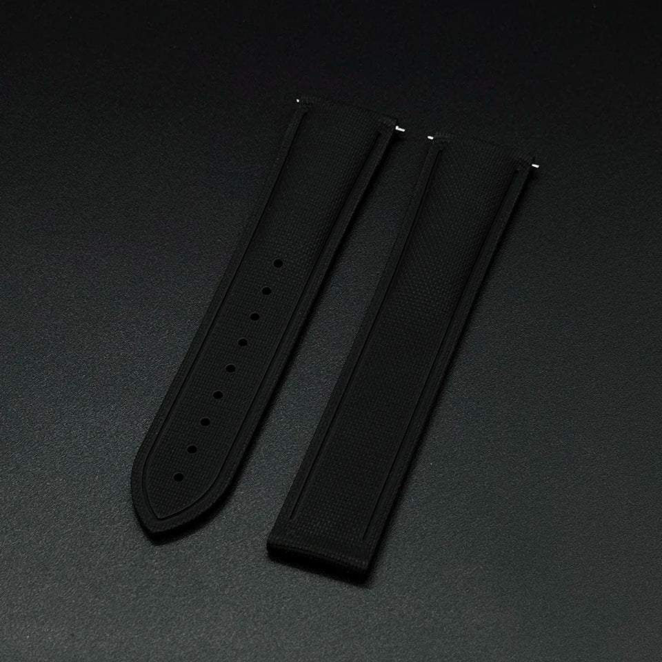 OZE Bracelet montre Caoutchouc Siliconé Premium - Motif Tissu - Boucle déployante