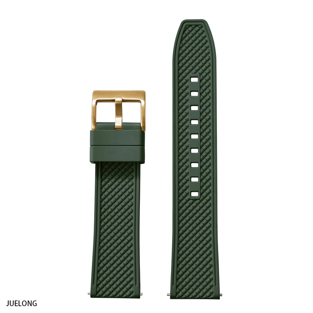 Nouveau Design HAISCH FKM bracelet de montre en caoutchouc 18mm 20mm 22mm 24mm forme de balle bracelets de montre à dégagement rapide bracelets de plongée étanches