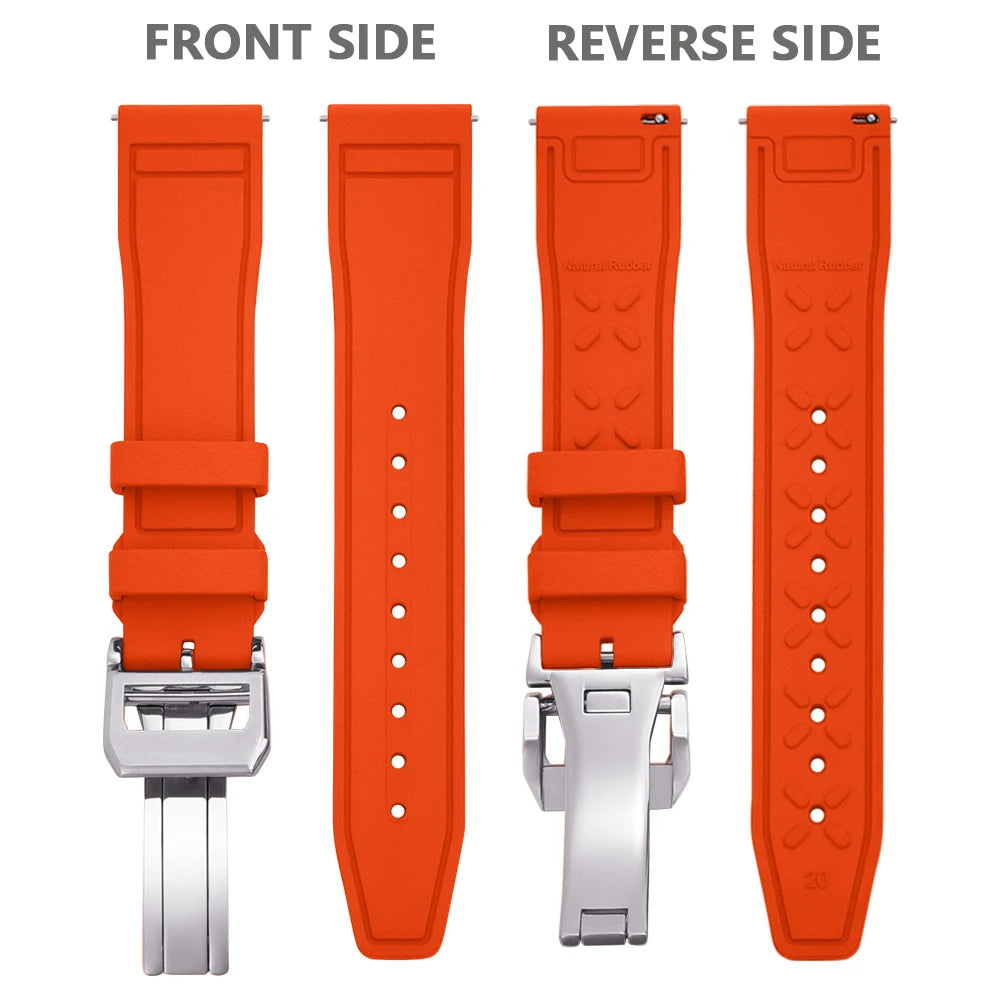 Bracelet en caoutchouc FKM 20mm 21mm 22mm pour montre IWC PILOT Portugal PORTOFINO, bracelet de plongée à libération rapide, montre connectée pour Huawei