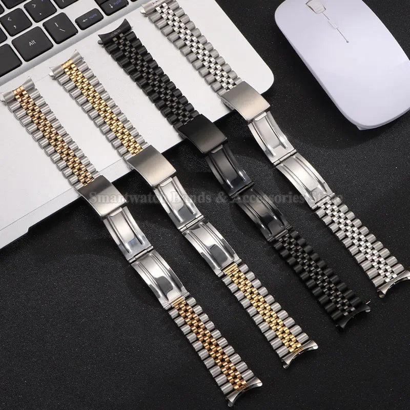 Bracelet de montre en métal à extrémité incurvée, 13/17/18/19/20/21/22mm, pour Rolex pour DATEJUST, Bracelet de luxe pour hommes jubilé