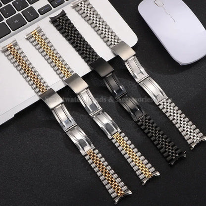 Bracelet de montre en métal à extrémité incurvée, 13/17/18/19/20/21/22mm, pour Rolex pour DATEJUST, Bracelet de luxe pour hommes jubilé