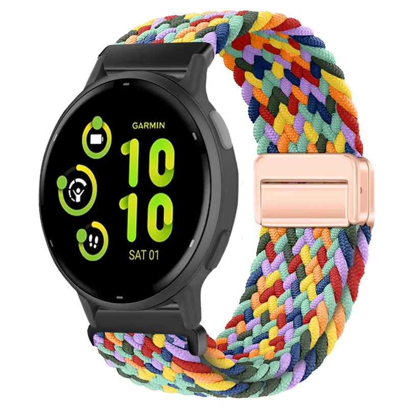 Bracelet magnétique en Nylon, 20mm 22mm, pour Garmin Forerunner 970 570 165 55 965 265/Venu 3, Bracelet de sport Garmin Active 6 5 Correa