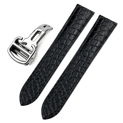 Cinturino per orologio in pelle di alligatore americano per Cartier TANK SANTOS Ballon Bleu, in pelle di coccodrillo 17mm 18mm 19mm 20mm 23mm 22mm
