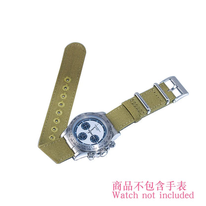 Military Canvas Watch Strap, Army Green, 18mm, 20mm, 22mm