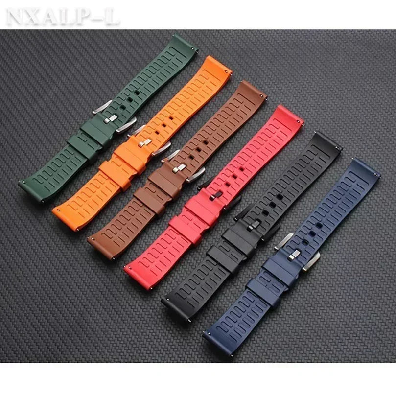 Silicone Watch Strap 18mm 19mm 20mm 21mm 22mm 24mm Waterproof Sport Band for Men for Rolex for Seiko Watch Replacement Strap