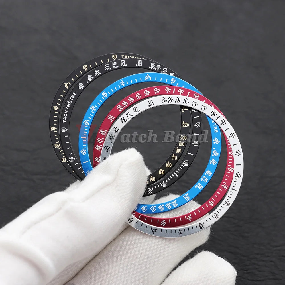 Insert per lunetta per orologio in alluminio 40,5 mm * 35,2 mm per cassa orologio Speedmaster VK63, anello per orologio con lunetta tachimetrica per Speedmaster