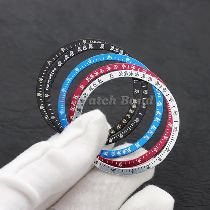Insert per lunetta per orologio in alluminio 40,5 mm * 35,2 mm per cassa orologio Speedmaster VK63, anello per orologio con lunetta tachimetrica per Speedmaster