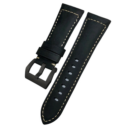 Bracelet de montre en cuir véritable, 24mm 26mm, pour Panerai LUMINOR PAM111 PAM 441, Style rétro, fait à la main