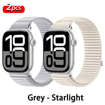 Correa deportiva de nailon con hebilla para Apple Watch de 46 mm 44 mm 40 mm 42 mm 45 mm 41 mm, correa para iWatch serie 11 SE 10 9 8 7 Ultra 3
