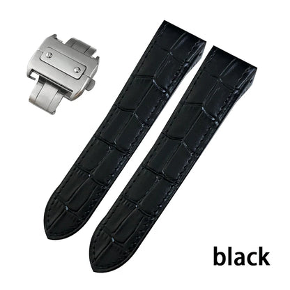 Genuine Leather Watch Strap for Men and Women, Colorful Straps, Glue Head Pieces, Watch Band for Cartier Sandoz, 100, 23mm, 20mm