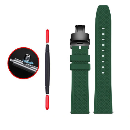 Cinturini per orologi in gomma verde premium – Sport – Disponibili varie texture – 1 pezzo