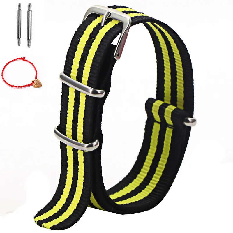 1 pz cinturino in nylon 16mm 18mm 20mm 22mm cinturino di ricambio per orologio sportivo militare in nylon spedizione gratuita