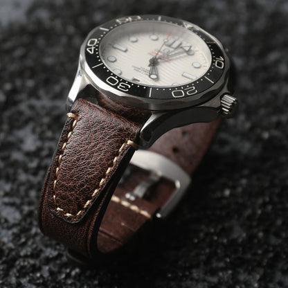 Cinturino in vera pelle fatto a mano a sgancio rapido, strato superiore in pelle bovina, cinturino in vera pelle di alta qualità, stile vintage, 18mm, 20mm, 22mm